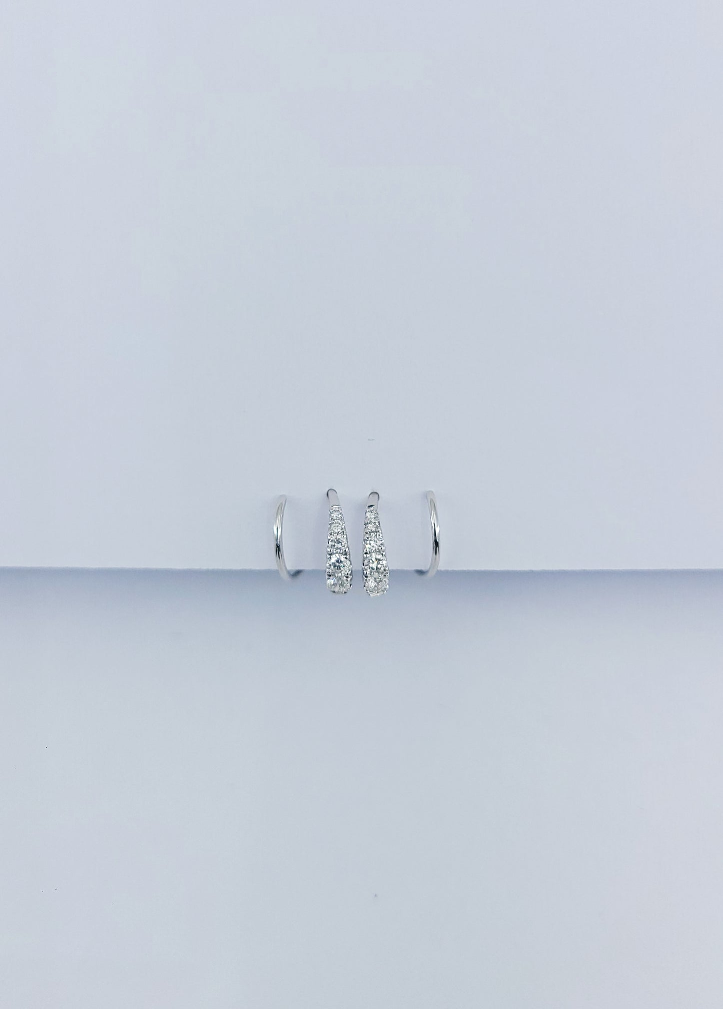 Spiral Hoop Twist Diamond Earrings-WK4250@