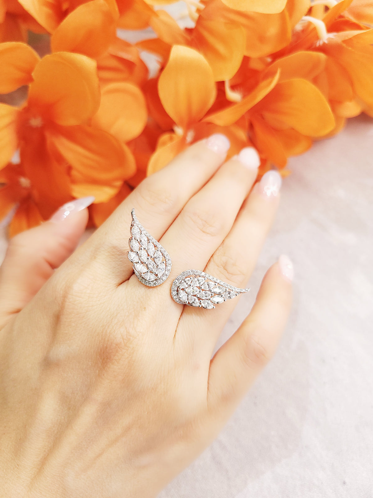 Spread Your Wings Diamond Ring-WK3391@