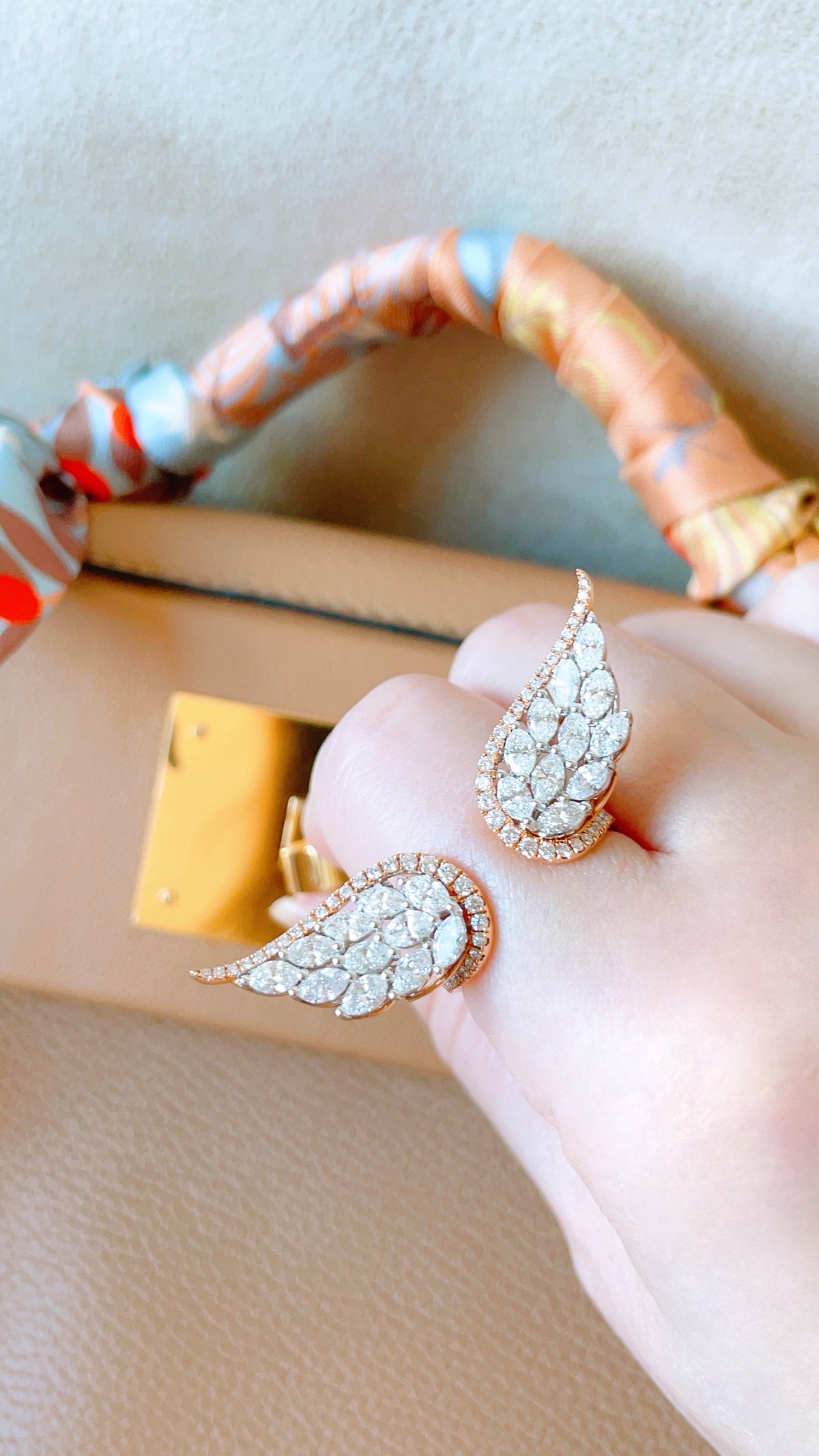 Spread Your Wings Diamond Ring-WK3391@
