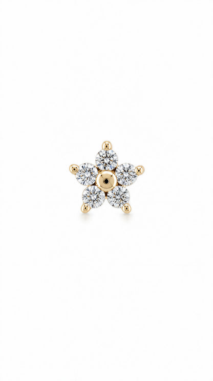 Star Diamond Earring (one piece)-WK4185@