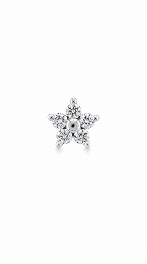 Star Diamond Earring (one piece)-WK4185@