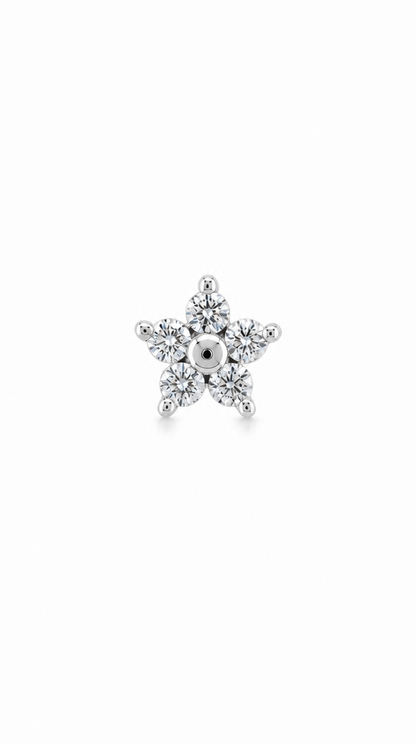 Star Diamond Earring (one piece)-WK4185@
