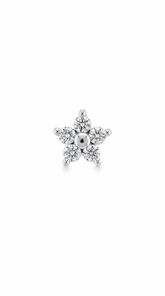 Star Diamond Earring (one piece)-WK4185@