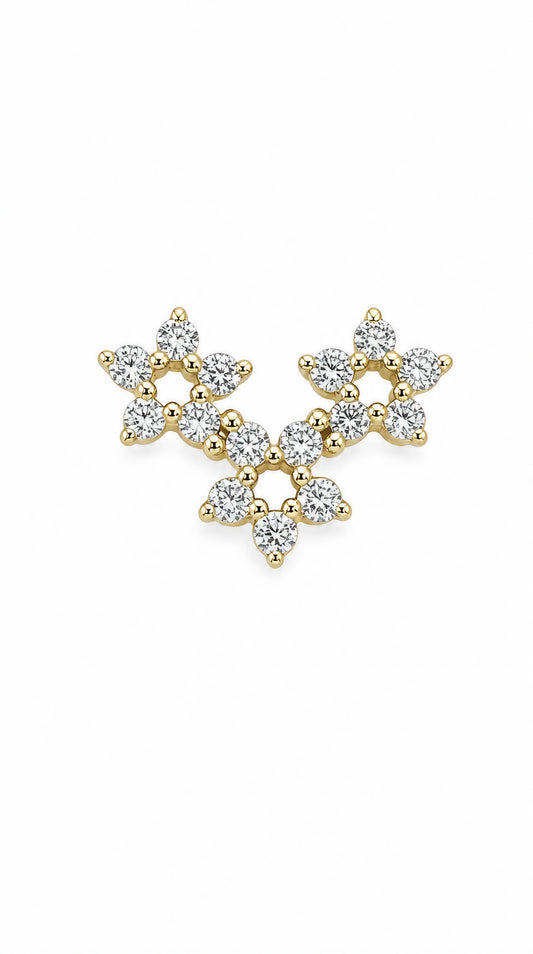 Star Diamond Earring (one piece)-WK4228@