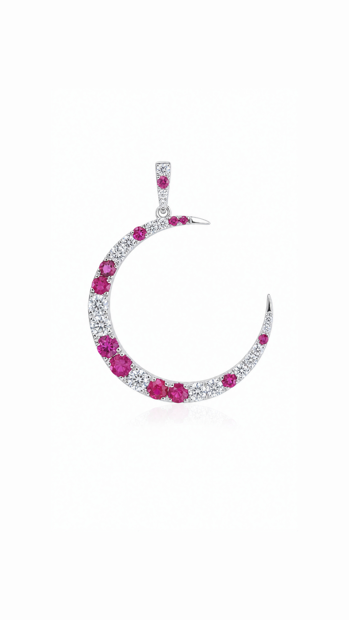 To The Moon and Back Ruby Diamond Pendant-WK3796RR
