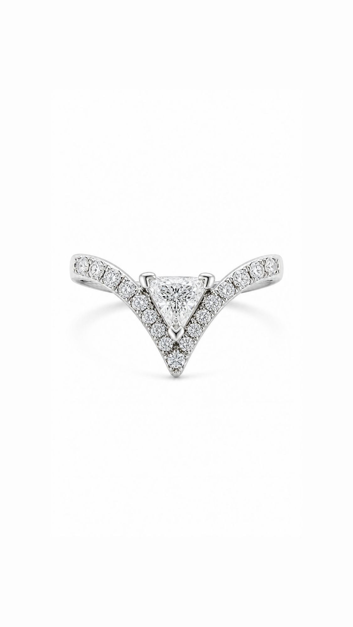 Triangular Brilliant Cut Diamond  Ring-WK3198@