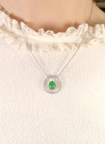 Jade and Diamond Necklace-WAO00000058