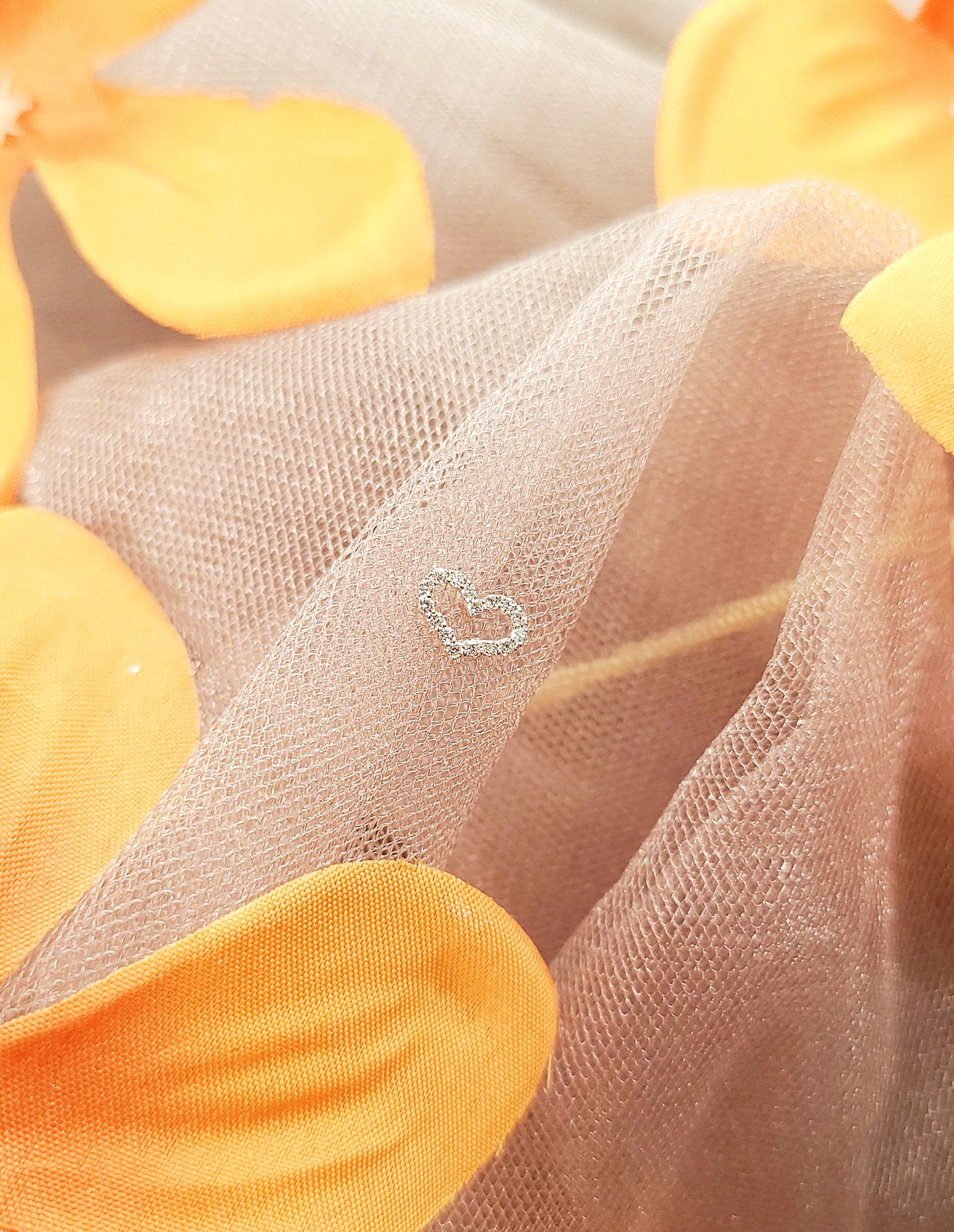 Heart Shape Diamond Earrings（one piece) - WK2947