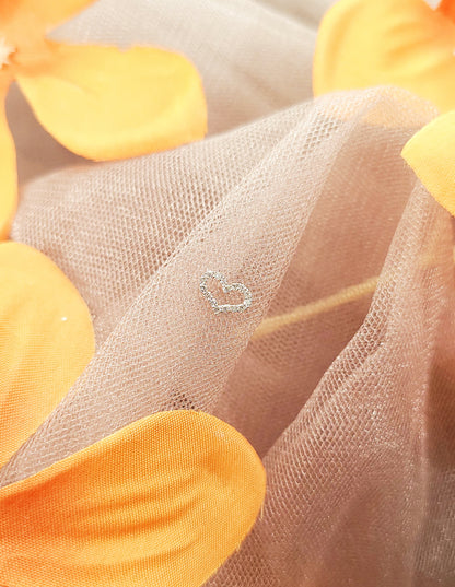 Heart Shape Diamond Earrings（one piece) - WK2947