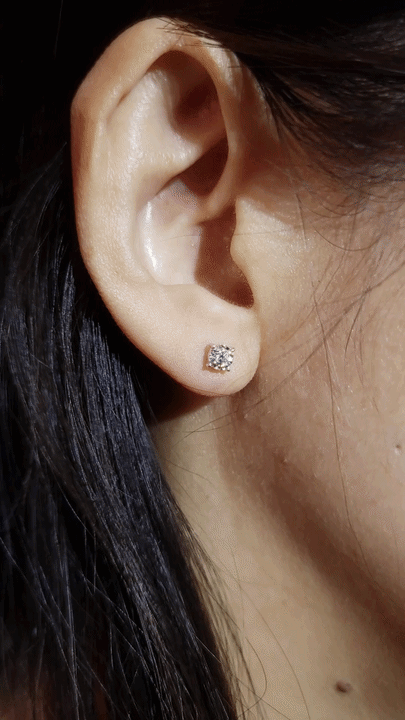 Diamond Earring (one piece)-WK3601@