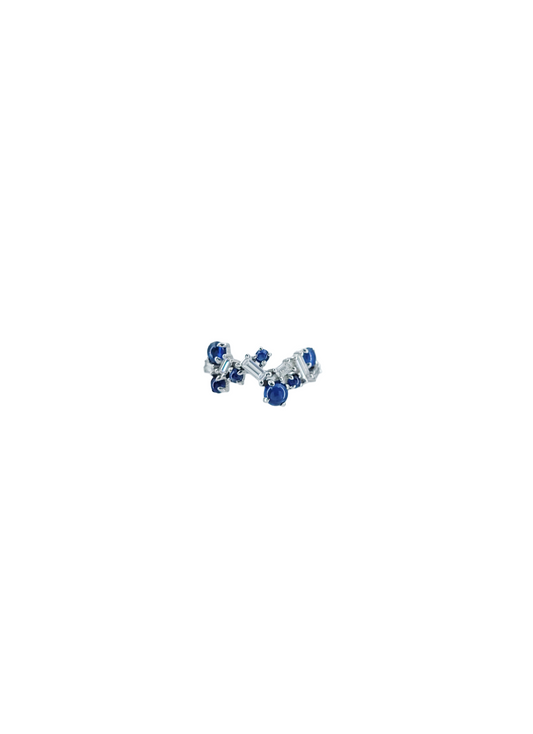 Blue Sapphire and Diamond Ring-WK3733RS@