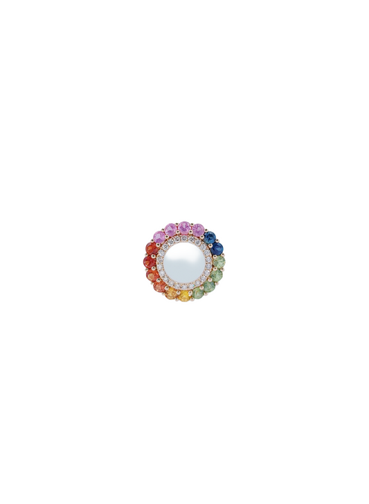 Rainbow Sapphire & Diamond Pendant-WK3850