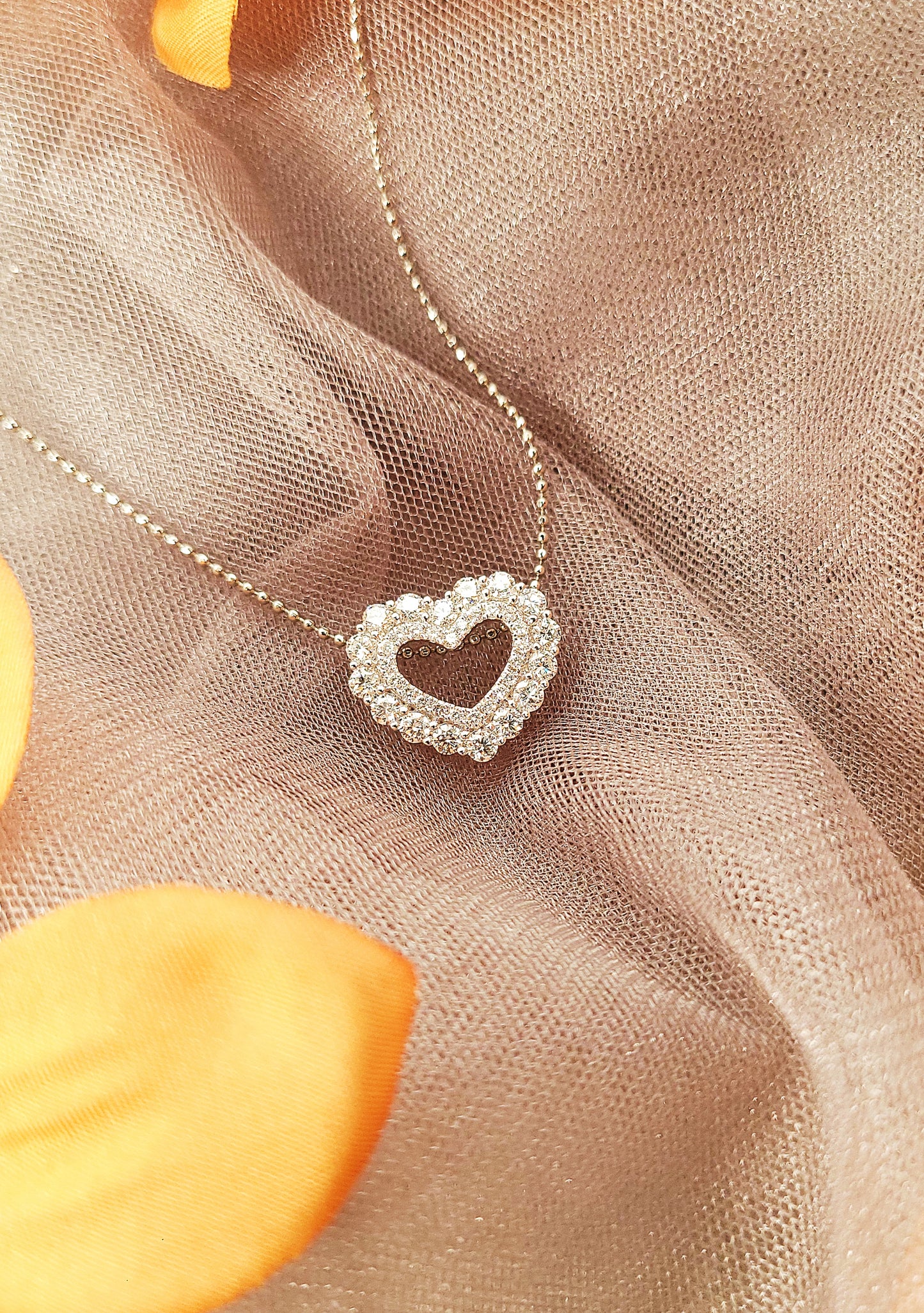Diamond Heart Pendant-WK3856D