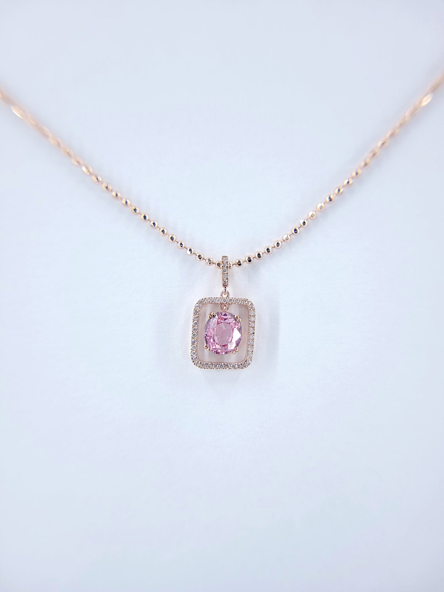 Spinel & Diamond Pendant-WK3961@