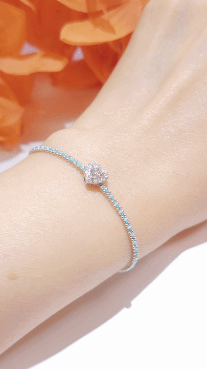 Heart Shape  Diamond Charm-WK4104D@