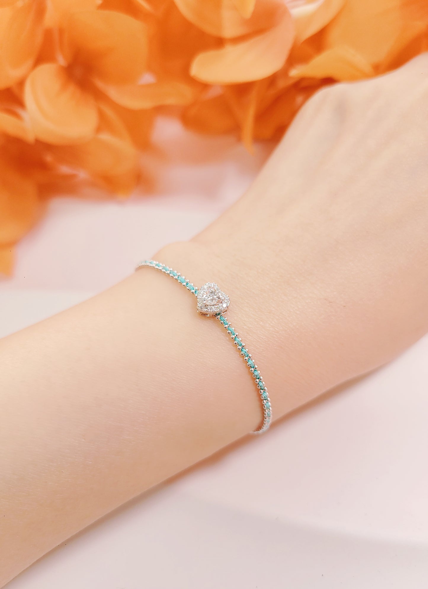 Heart Shape  Diamond Charm-WK4104D@
