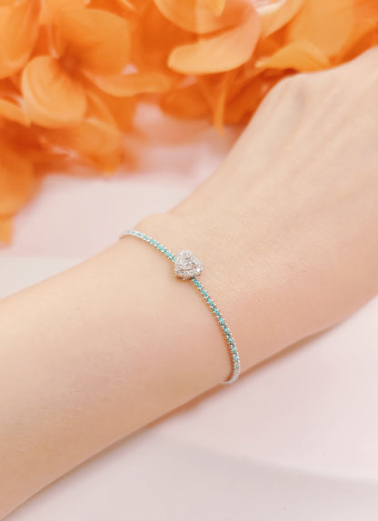 Heart Shape  Diamond Charm-WK4104D@