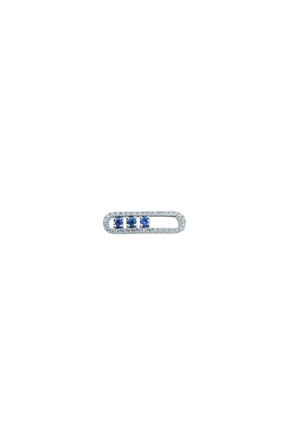 Scroll Blue Sapphire Diamond Charm-WK4123RS@