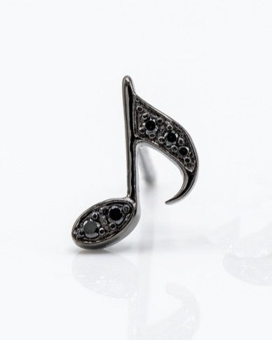Music Note Diamond Earring (one piece)-WK4147RF@