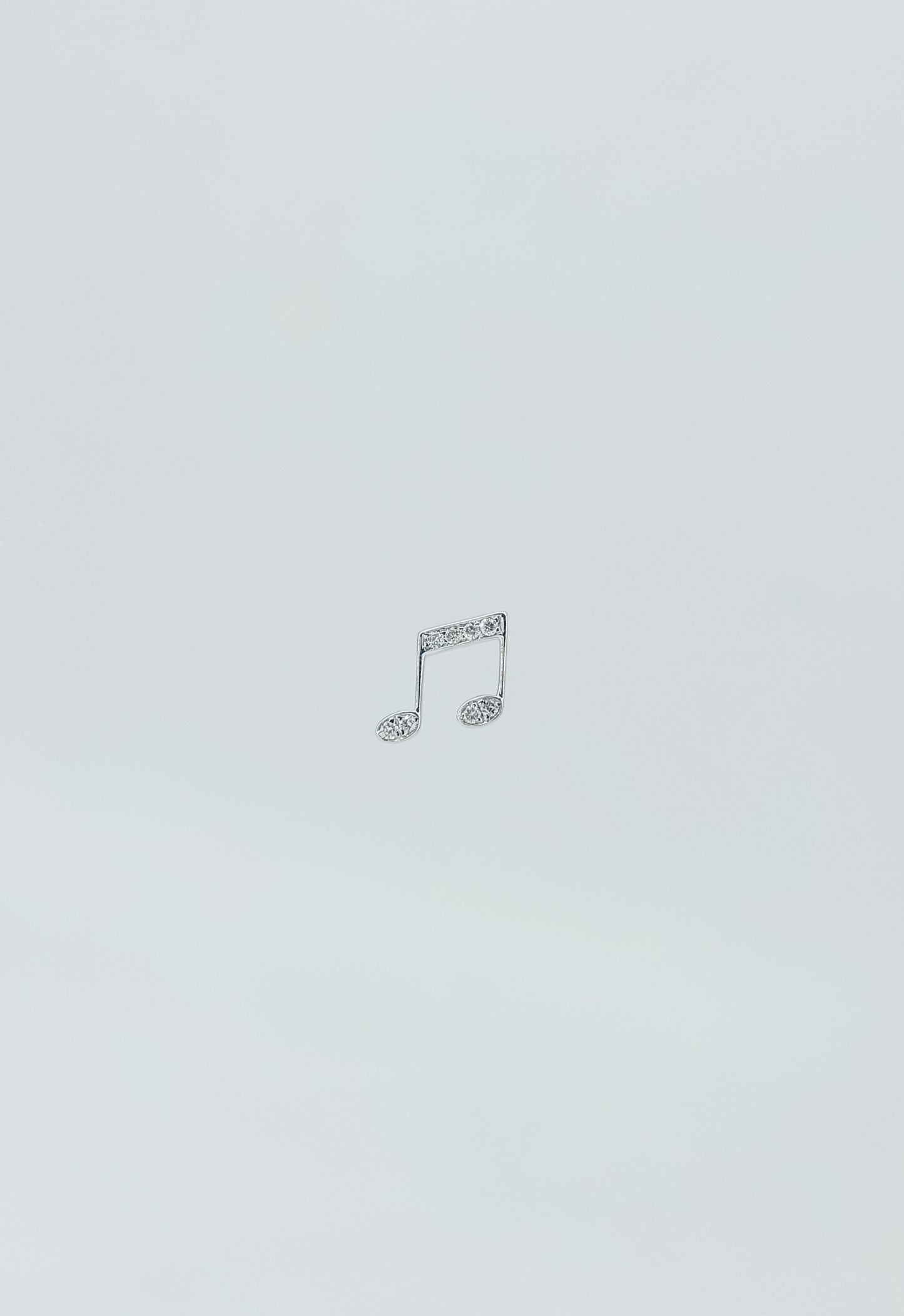 Double Note Diamond Earring (one piece)-WK4148@