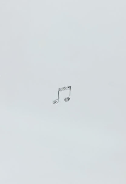 Double Note Diamond Earring (one piece)-WK4148@