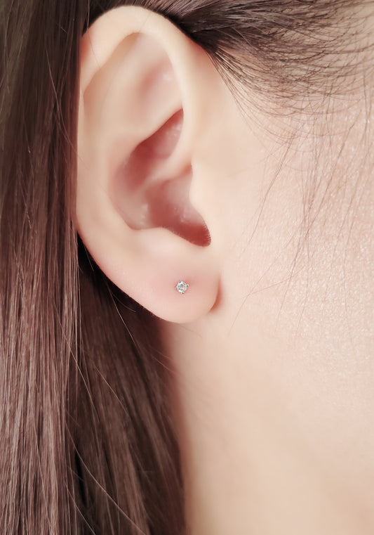 Diamond Earring (one piece)-WK4149@