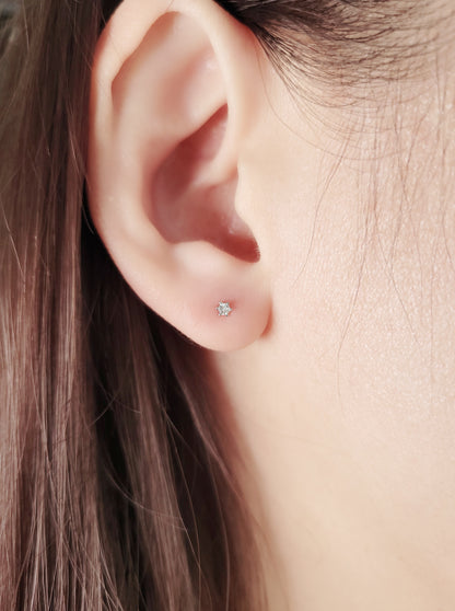 Diamond Earring (one piece)-WK4150@