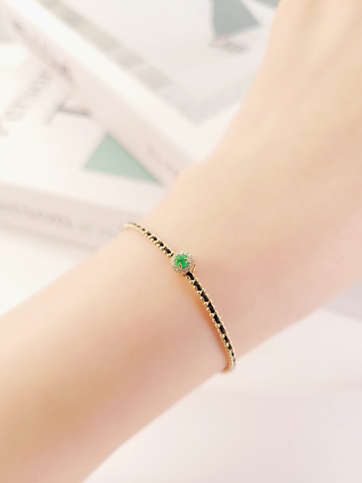 Emerald Diamond Charm-WK4152@