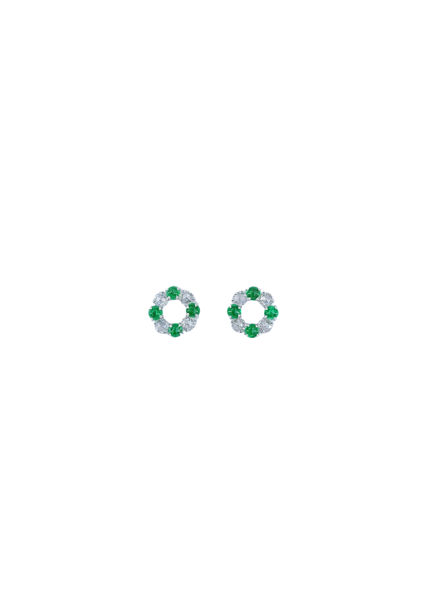 Emerald Diamond Earrings-WK4184