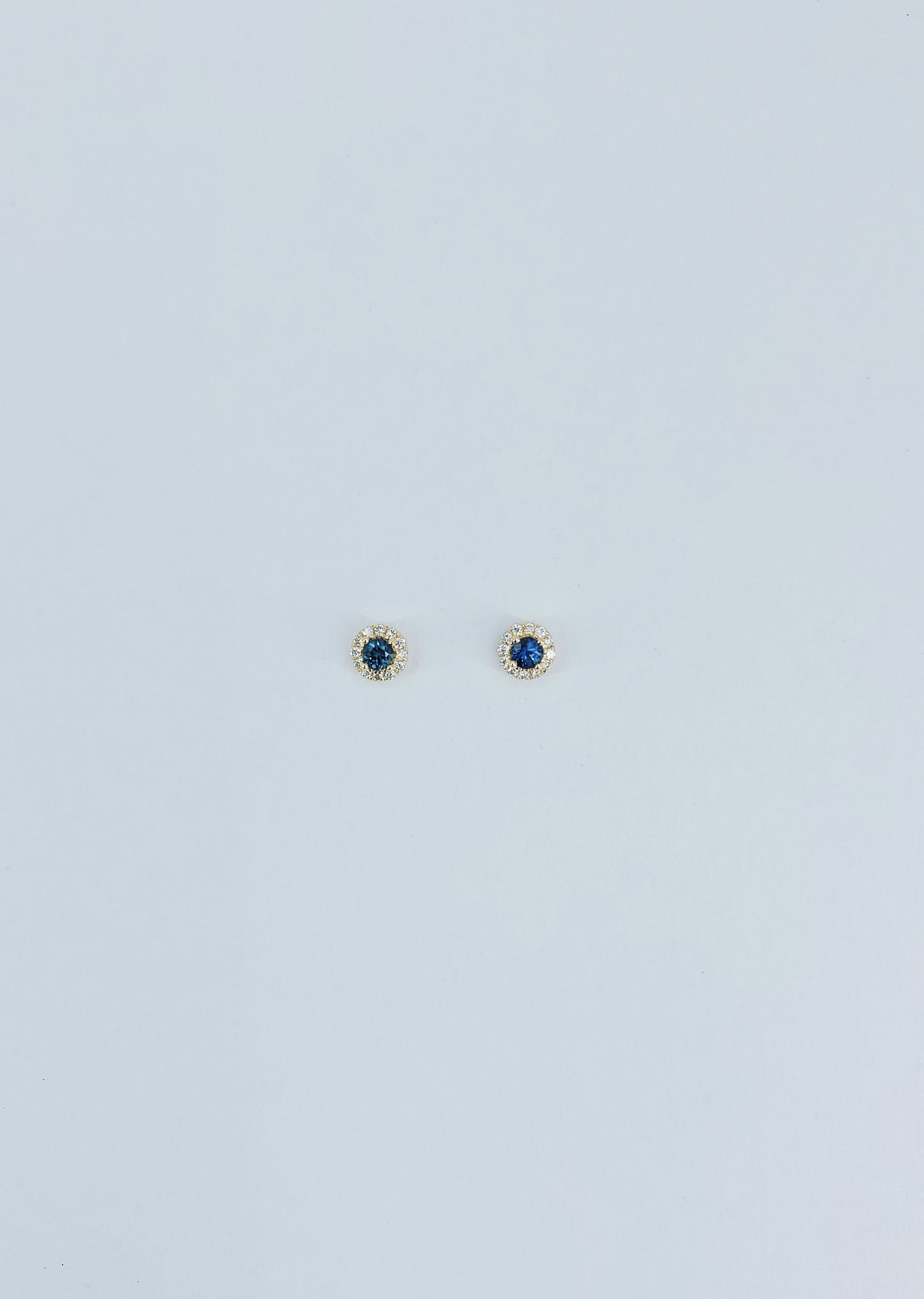 Blue Sapphire Diamond Earrings-WK4186@