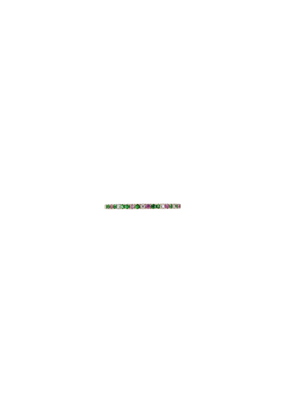 Green Garnet Diamond Ring-WK4191@