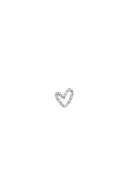 Heart Diamond Earring (one piece)-WK4199@