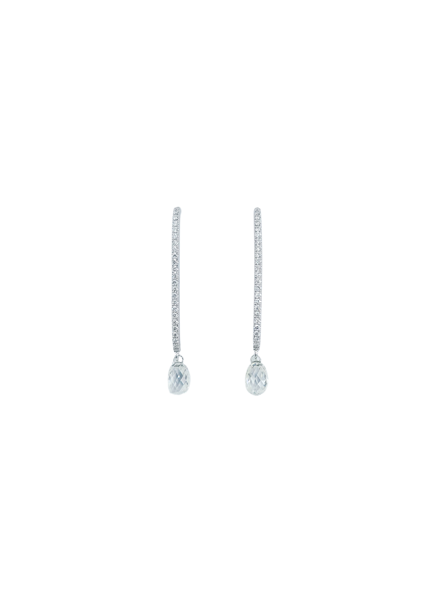 Diamond Drop Earrings-WK4208