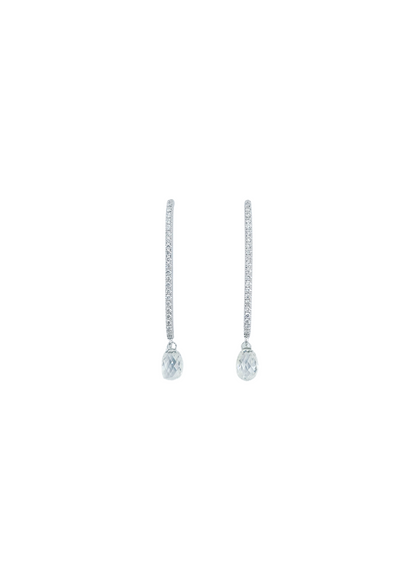 Diamond Drop Earrings-WK4208