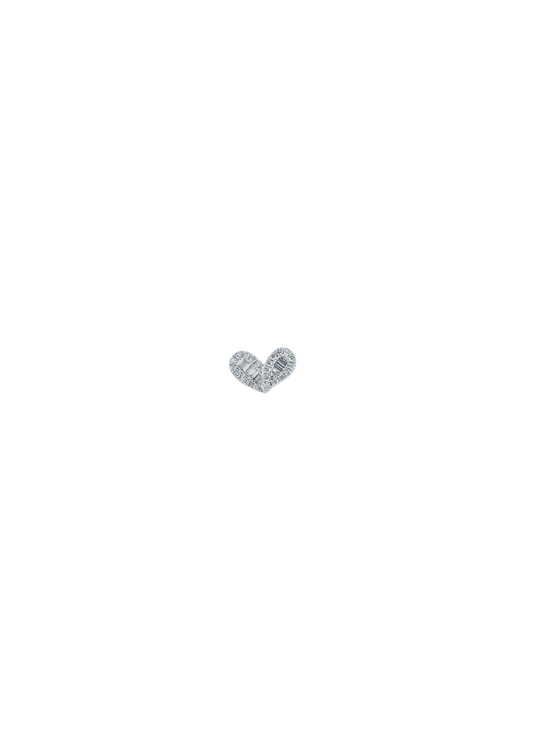 Heart Diamond Earring (one piece)-WK4235@