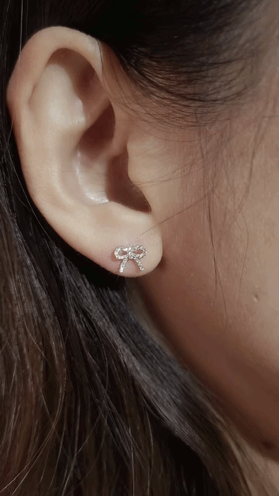 Diamond Butterfly Earring (one piece)-WK4237@