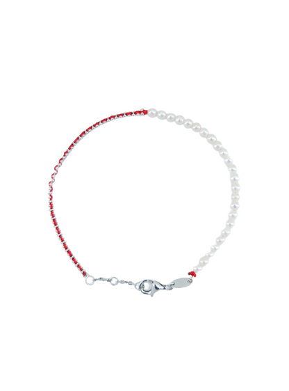 Pearl Red String Bracelet-XH14P@