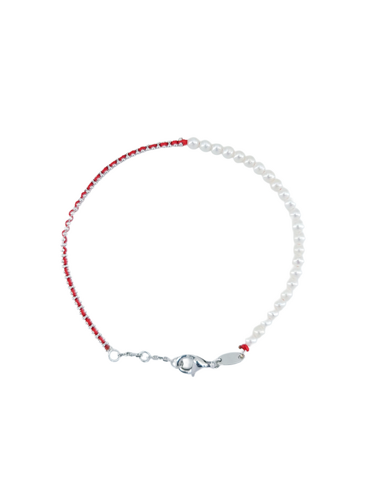 Pearl Red String Bracelet-XH14P@