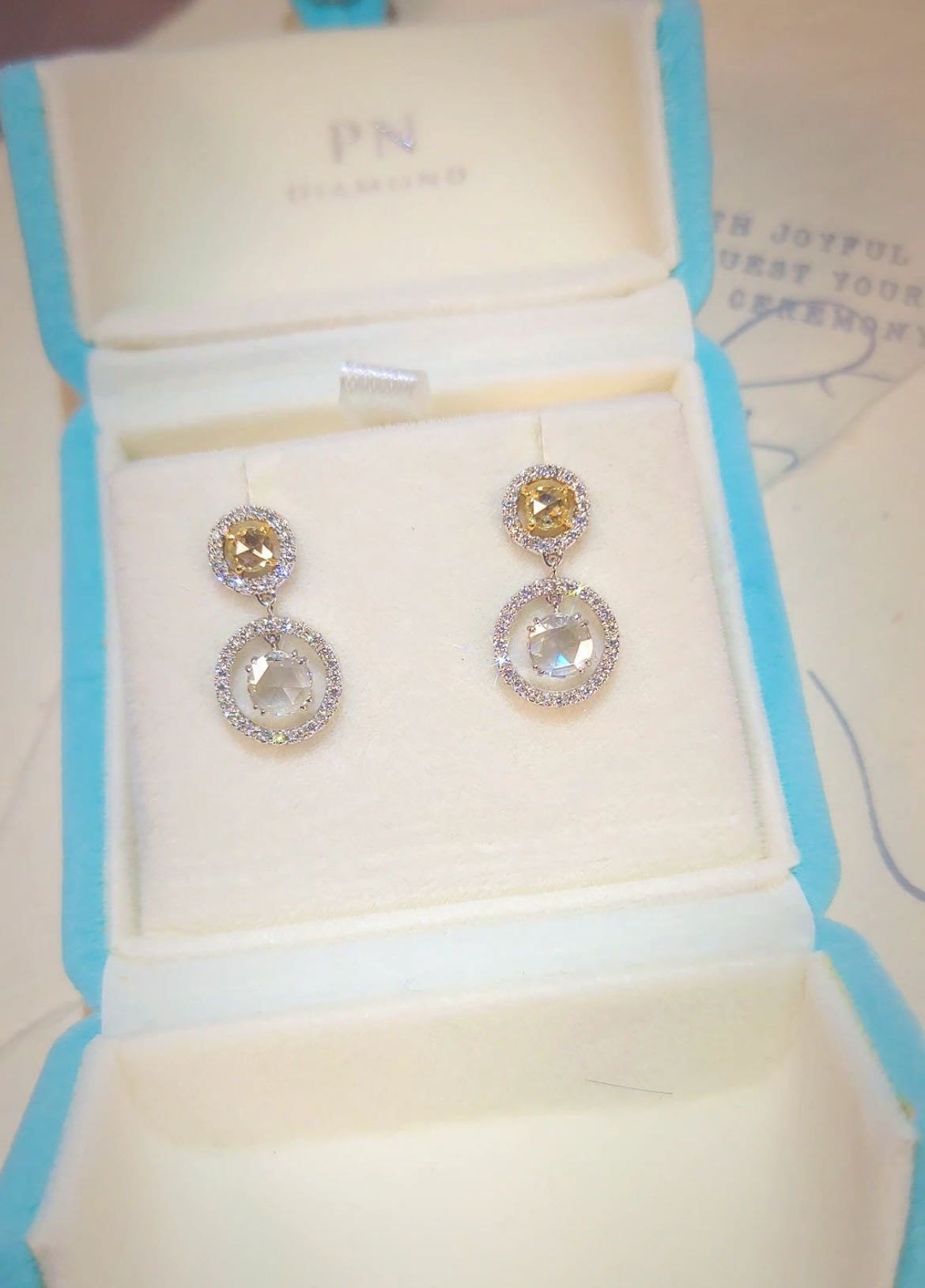 Yellow Diamond Earrings-ZCO00005686