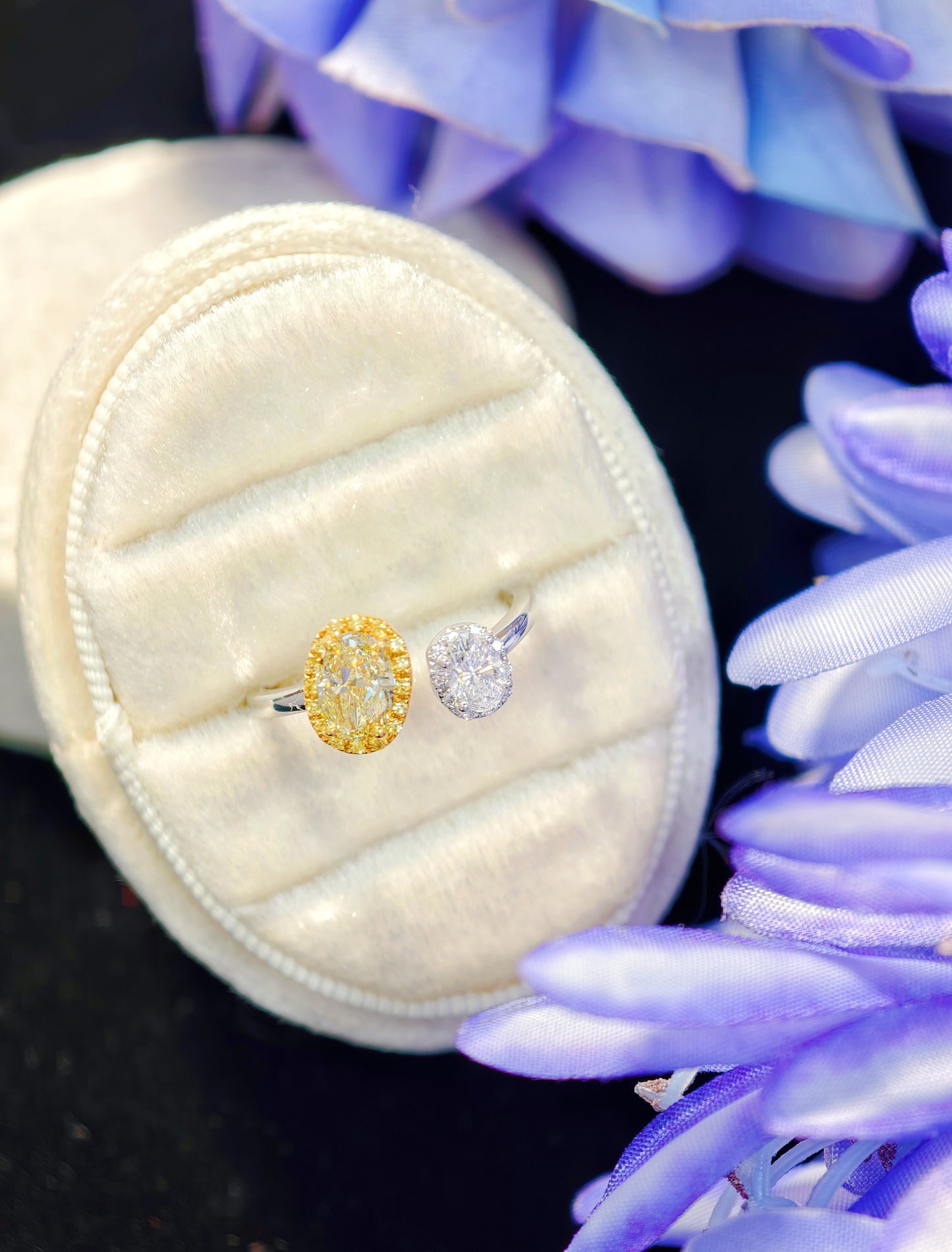 Yellow Diamond & Diamond Ring-WK3234@