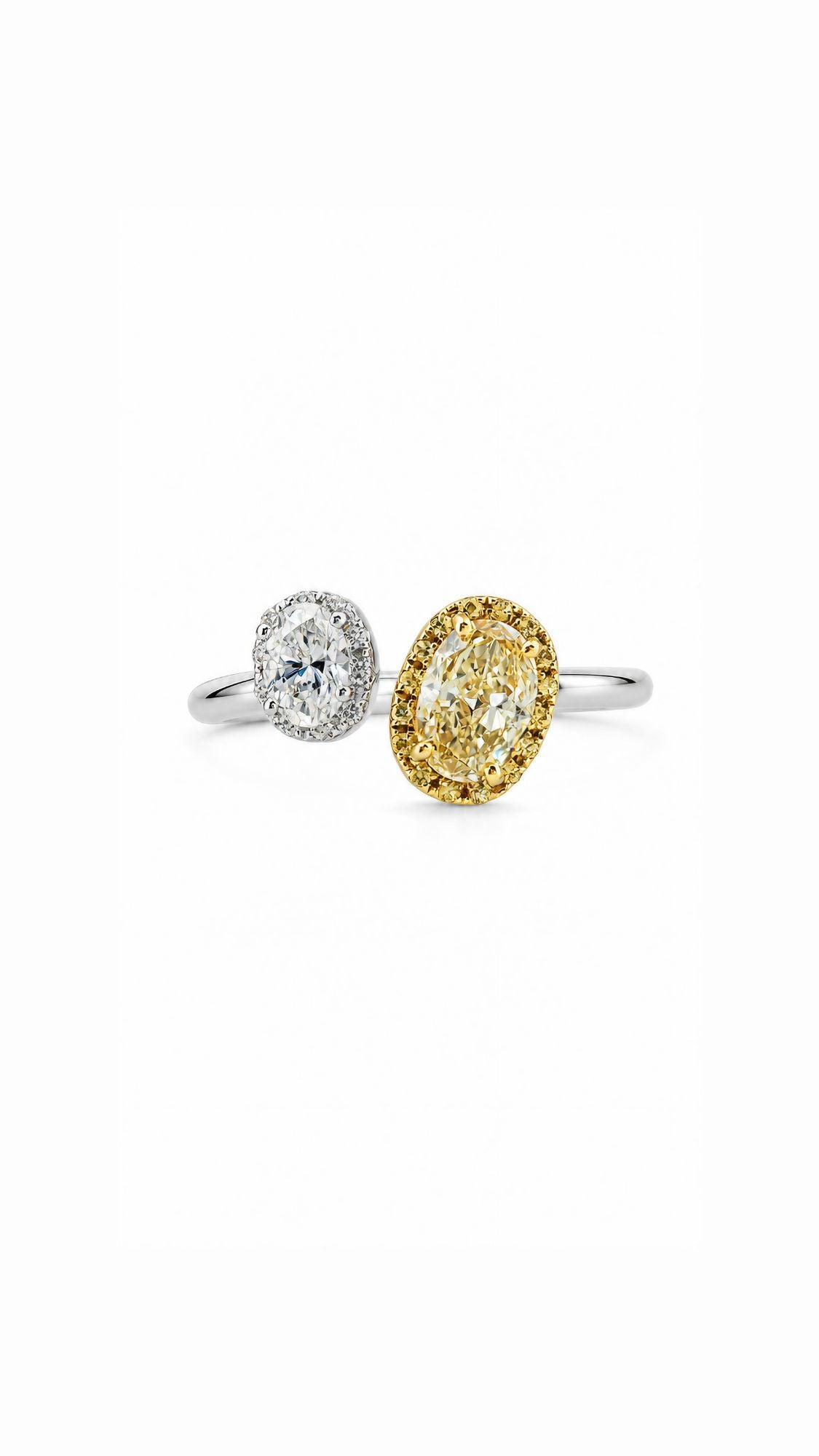Yellow Diamond & Diamond Ring-WK3234@