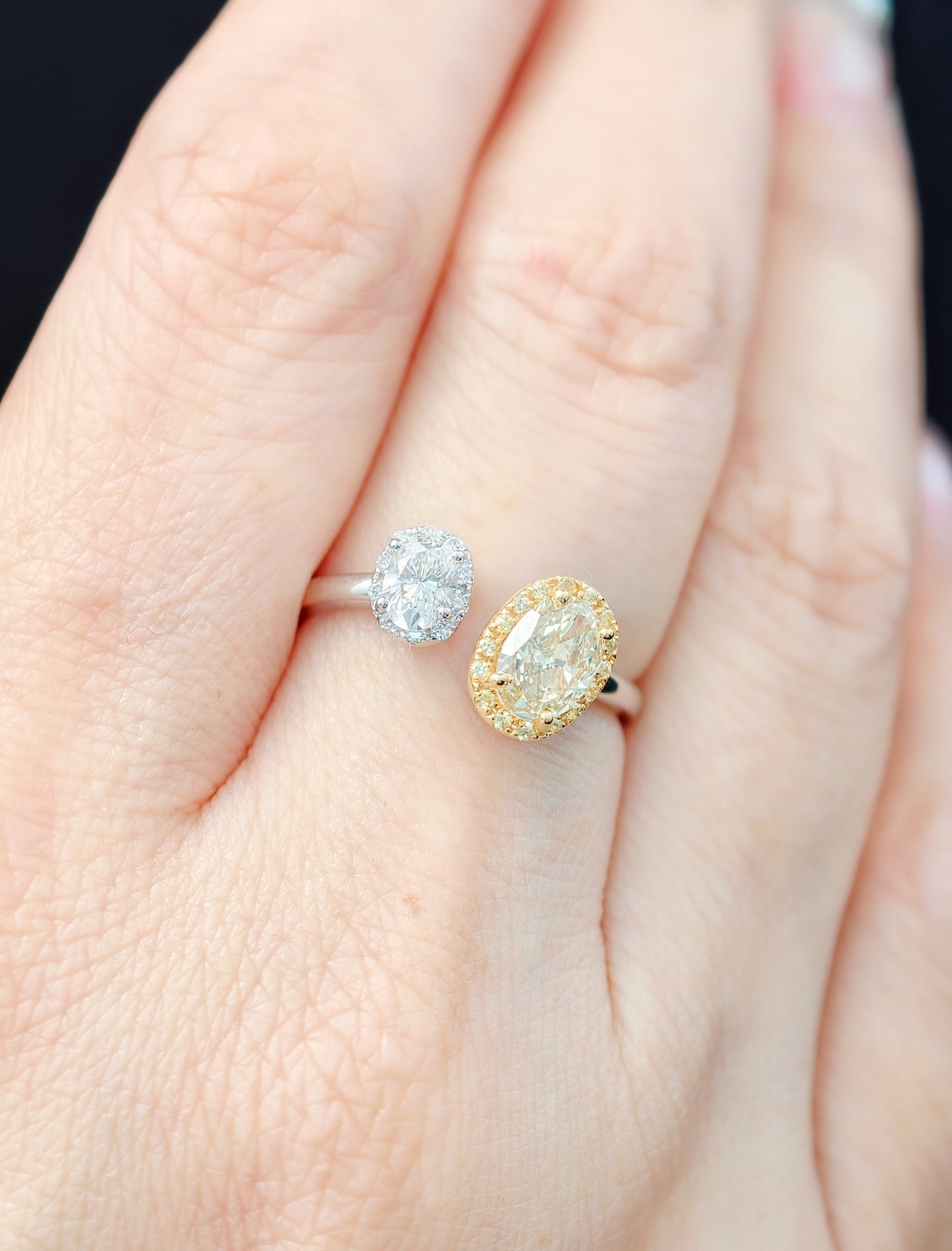 Yellow Diamond & Diamond Ring-WK3234@