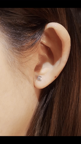 Diamond Earring (one piece)-WK4053@