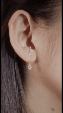 Dangle Diamond Earring Backing-WK4206MD