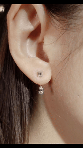 Dangle Diamond Earring Backing-WK4194@