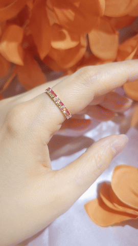 Ruby Diamond Ring-WK4188@