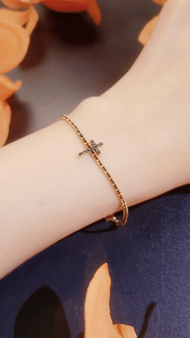 Cross Black Diamond Charm-WK4131@