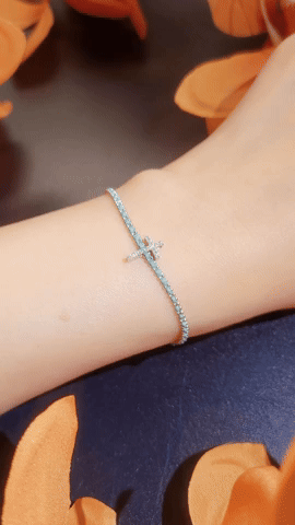 Cross  Diamond Charm-WK4131@