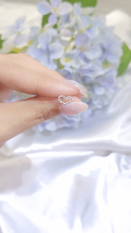 Heart Shape Diamond Earrings（one piece) - WK2947