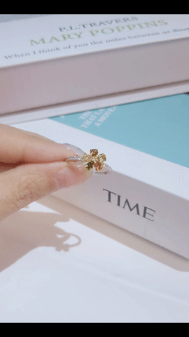 Yellow Diamond Floers Ring-WK4162